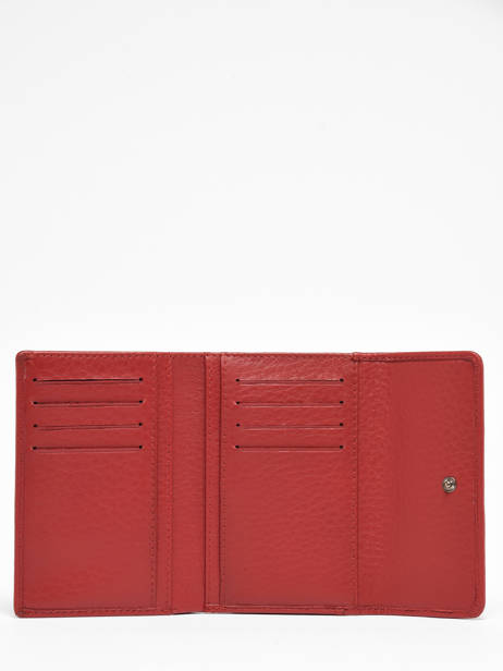 Portefeuille Leder Yves renard Rood foulonne QBAA3028 ander zicht 1
